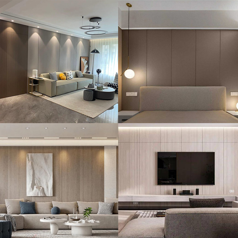 1220 × 2440 мм Экологически чистые панели из ПВХ с деревянным шпоном Декоративные стеновые панели для внутренней облицовки стен Водонепроницаемы, устойчивы к царапинам Простота установки