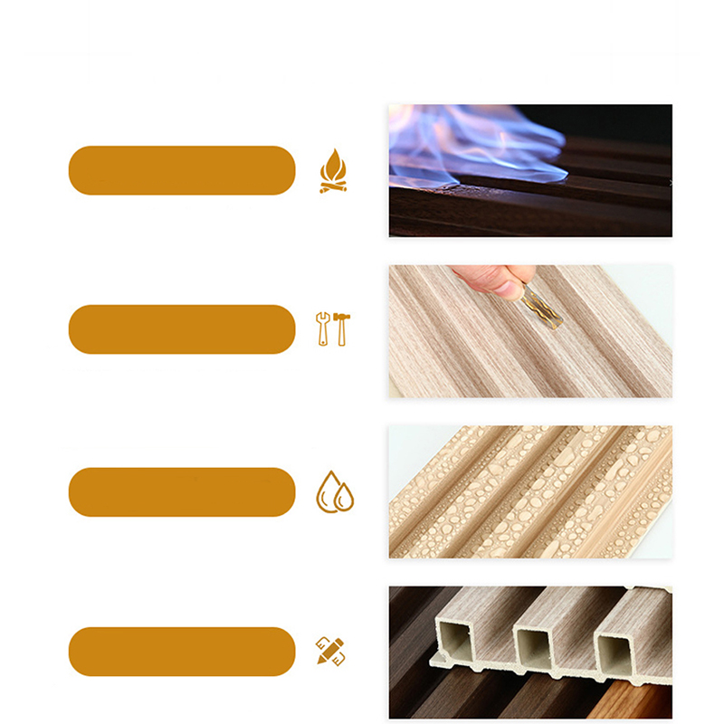 Внутренняя стеновая панель WPC, деревянная пластиковая композитная стеновая панель, водонепроницаемая, звукоизоляционная и огнестойкая для применения в тренажерном зале, украшение интерьера дома