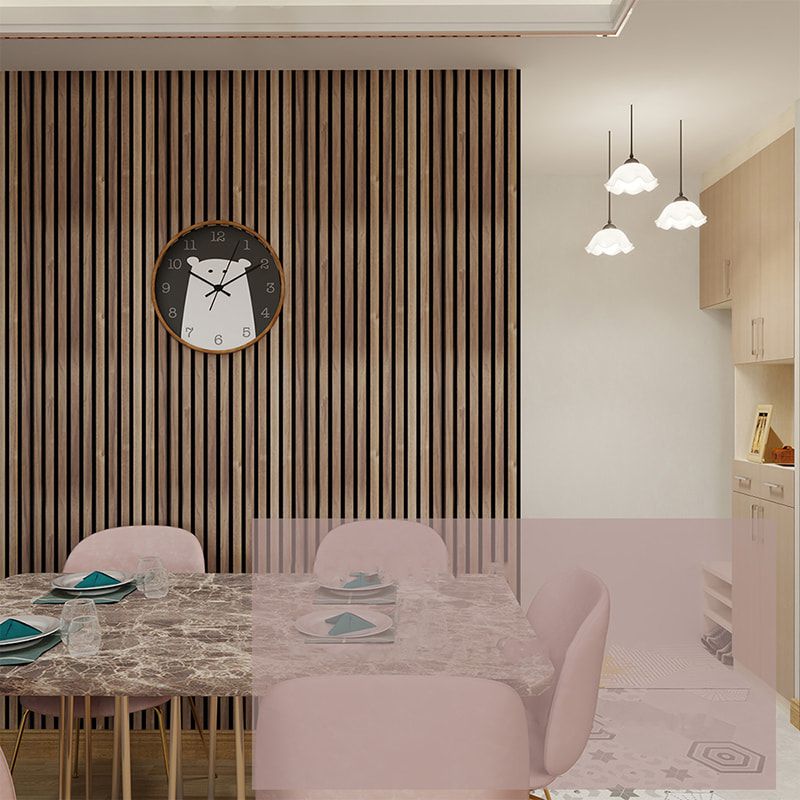 WPC Настенная отделка Akupanel 3D Дизайн Интерьерные полиэфирные акустические панели Деревянные звукоизоляционные планки Акустические стеновые панели