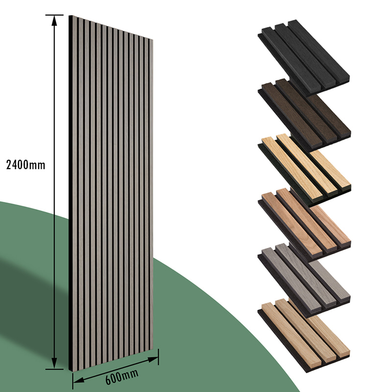 WPC Настенная отделка Akupanel 3D Дизайн Интерьерные полиэфирные акустические панели Деревянные звукоизоляционные планки Акустические стеновые панели