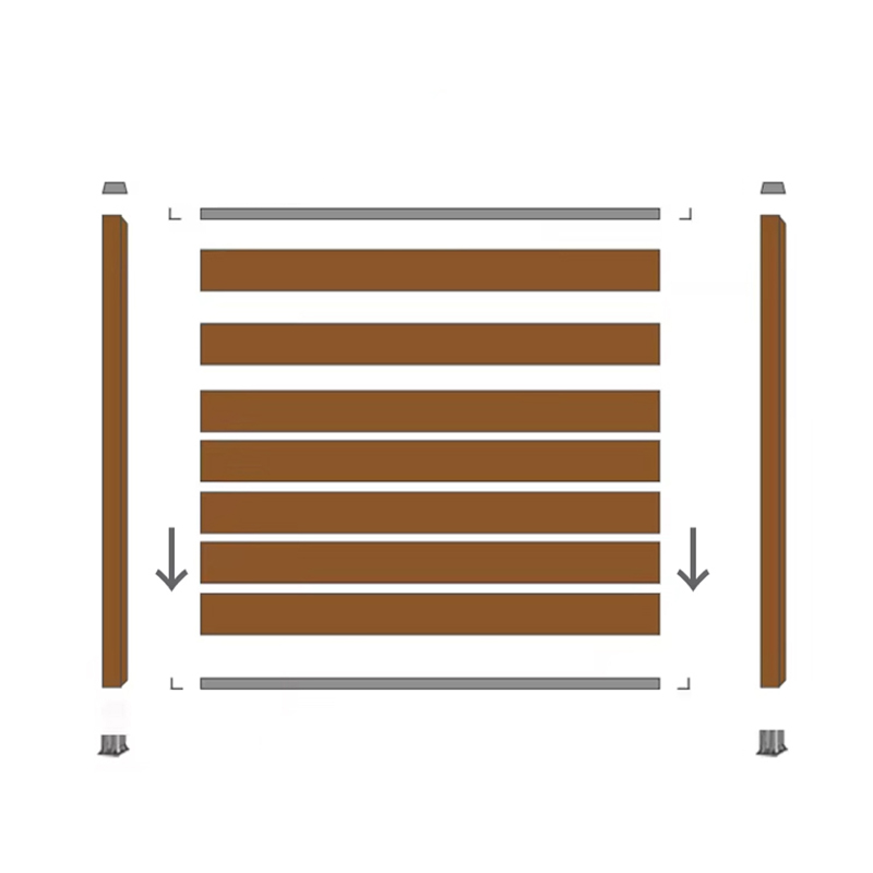 Коэкструзионный декоративный экран для забора. Устойчивый к атмосферным воздействиям композитный садовый забор из Wpc. Защита от солнца. Износостойкий, против термитов. Простота установки.
