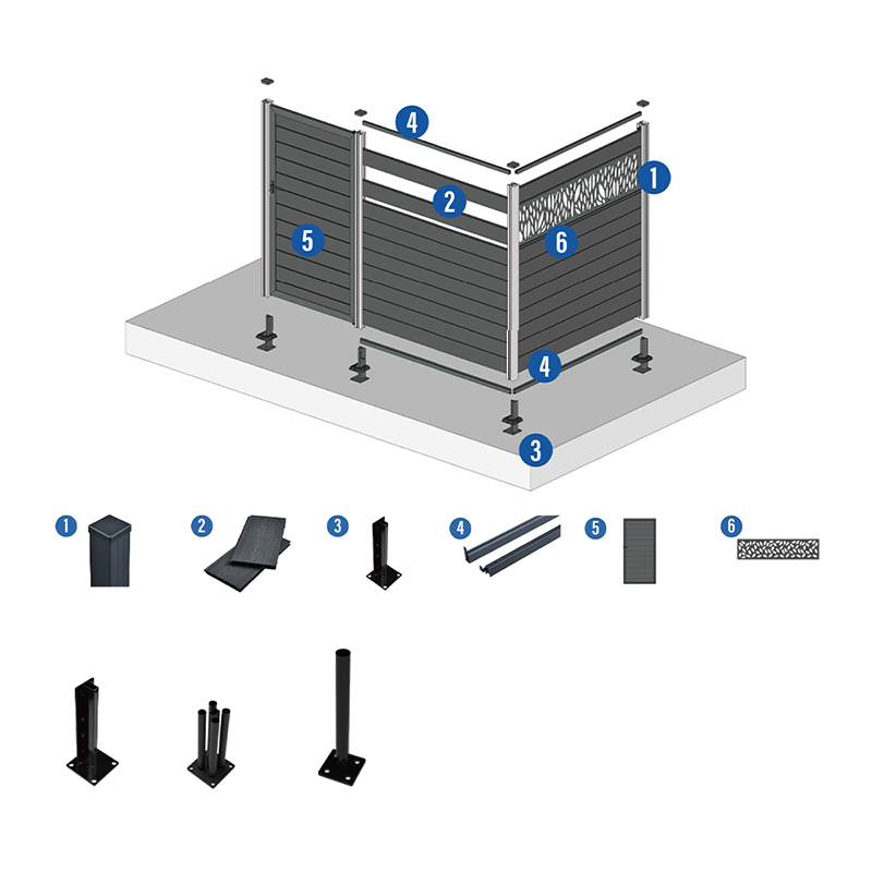 Деревянный пластиковый композитный забор из ДПК, забор для дома, сада и двора, панели для забора лучше, чем виниловый забор из ПВХ, водонепроницаемая наружная доска для обеспечения конфиденциальности Hdpe