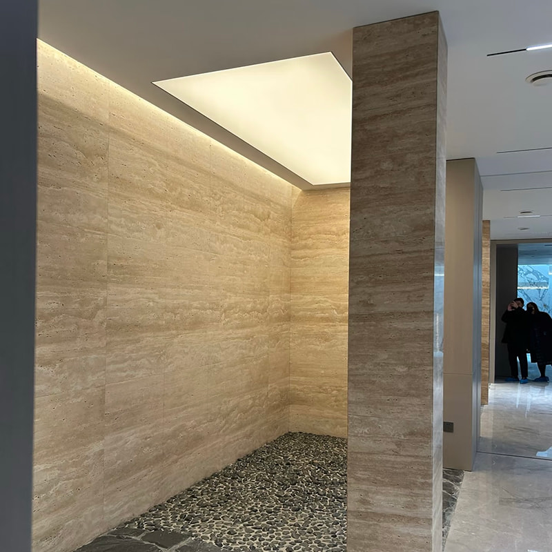 Огнестойкая плитка, шпон, искусственный интерьер, гибкая мягкая облицовка стен, искусственный травертин, гибкие стеновые панели из мягкого камня